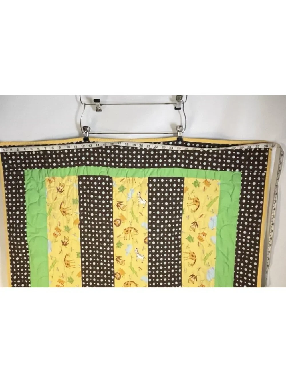 Handmade Safari Crib Quilt 51x37 Jungle Animals Quilters Guild Colorado Springs